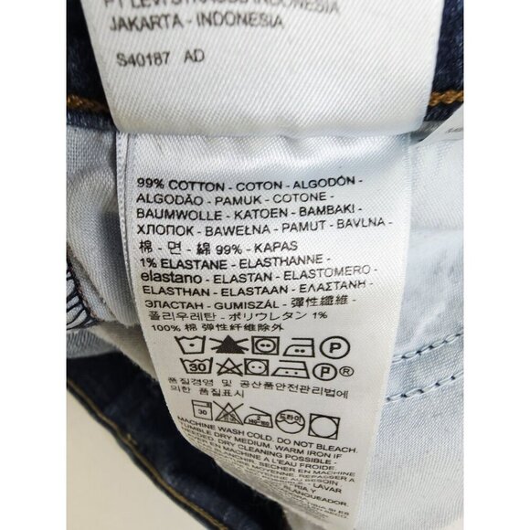 Levi's 27X29 Size 4S Womens 505 Straight Blue Denim 5 Pocket Logo Tag Jeans - Picture 4 of 14